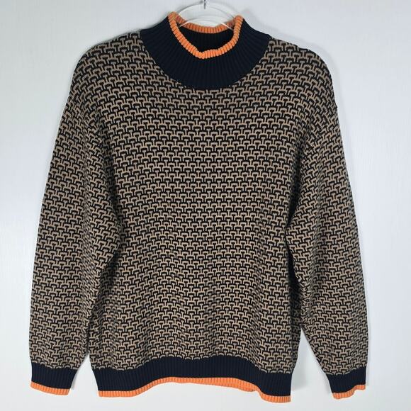 The Upside Castilla Clementine Sweater Mock Neck Geometric Pattern Multicolor S - Picture 1 of 8